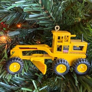 Yellow Holiday Construction Tonka Ornament